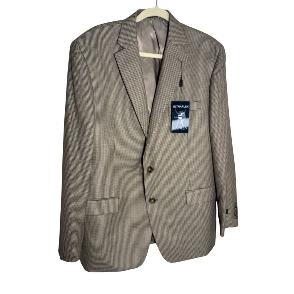 NWT Lauren Ralph Lauren Lexington Houndstooth Blazer Sz. 44 Regular